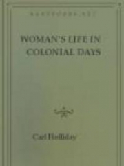 Woman's Life in Colonial Days